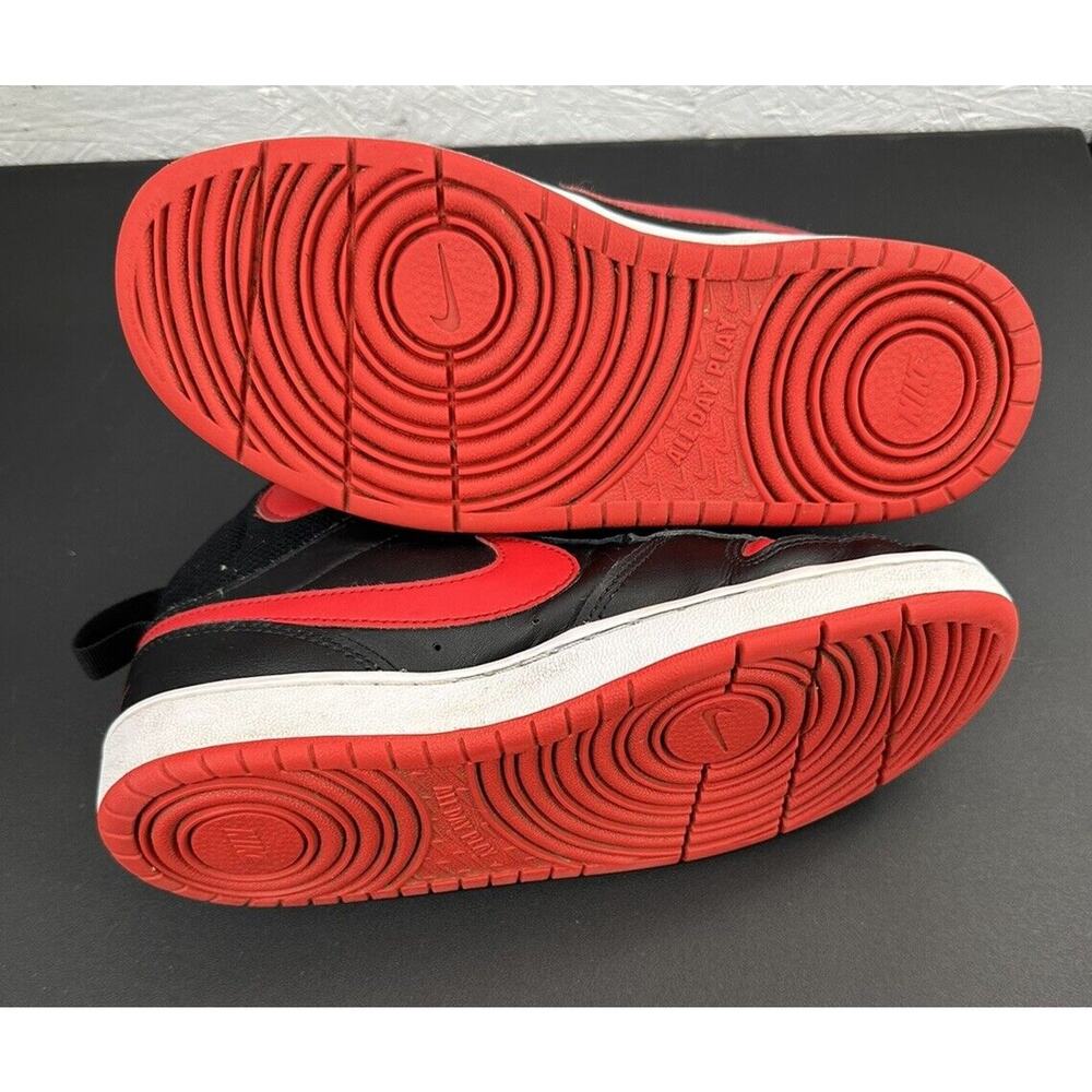 Nike Court Borough Mid Youth 5 Red Black Basketball Shoes Sneakers - Picture 8 of 9